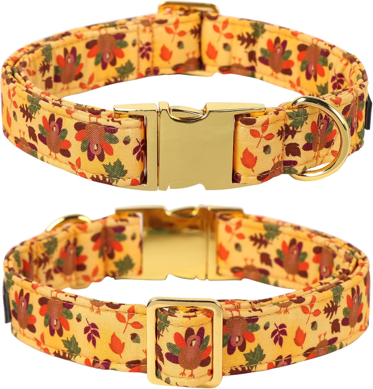 Lionet Paws Thanksgiving Day Dog Collar with Bowtie, Dogs Bowtie Collar with Metal Buckle for Dogs and Cats, Adjustable Comfortable Turkey Dog Collars Girl Boy, S, Neck 10-16 in