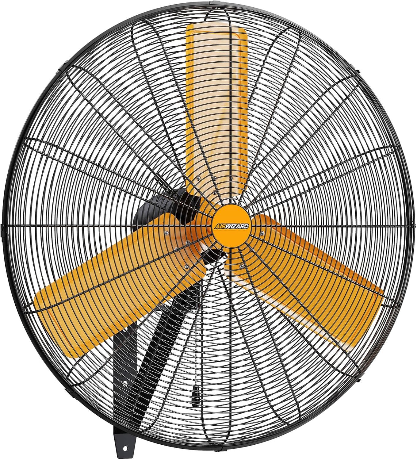 24 inch Oscillating High Velocity Wall Mount Fan, 7600 CFM Industrial Heavy Duty Metal Wall Fan, 3 Speeds, Adjustable Height and Tilt, Commercial Shop Fans for Garage, Workshop