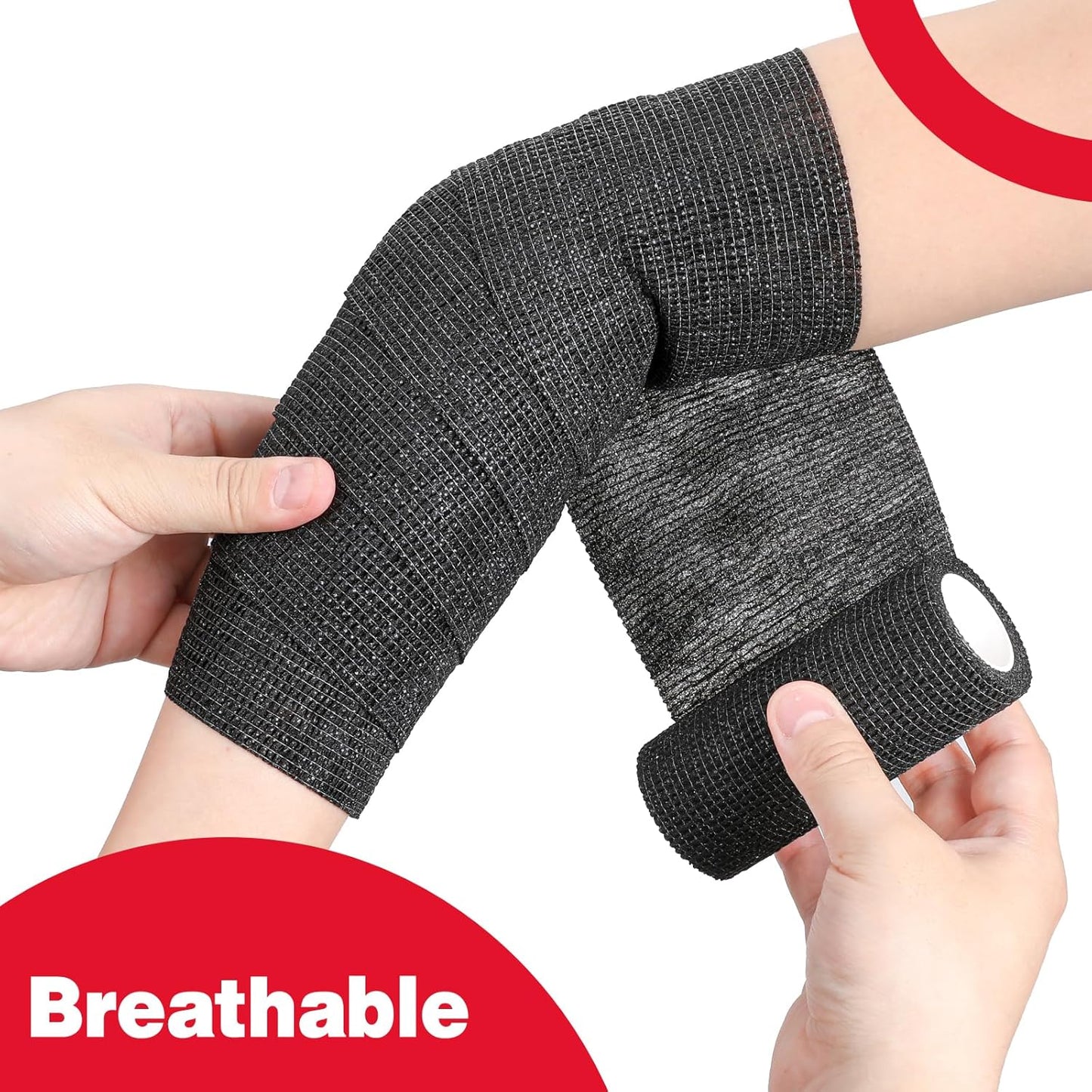 AZEN 9 Pack Self Adhesive Bandage Wrap, 4" X 5 Yards Elastic Cohesive Bandage Wrap, Color Athletic Tape, Tattoo Grip Tape Wrap, Vet Wrap, Ankle Tape