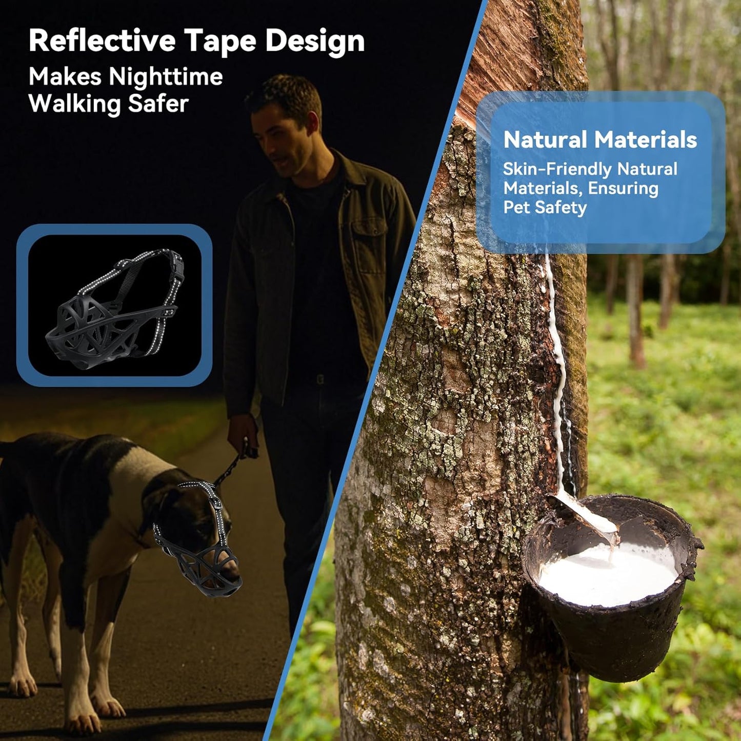 Dog Muzzle for Large Dogs, Breathable Basket Muzzles for Small, Medium and X-Large Aggressive Dog, Allows Panting Drinking, Suitable for Grooming Trimming Training (Black, M)