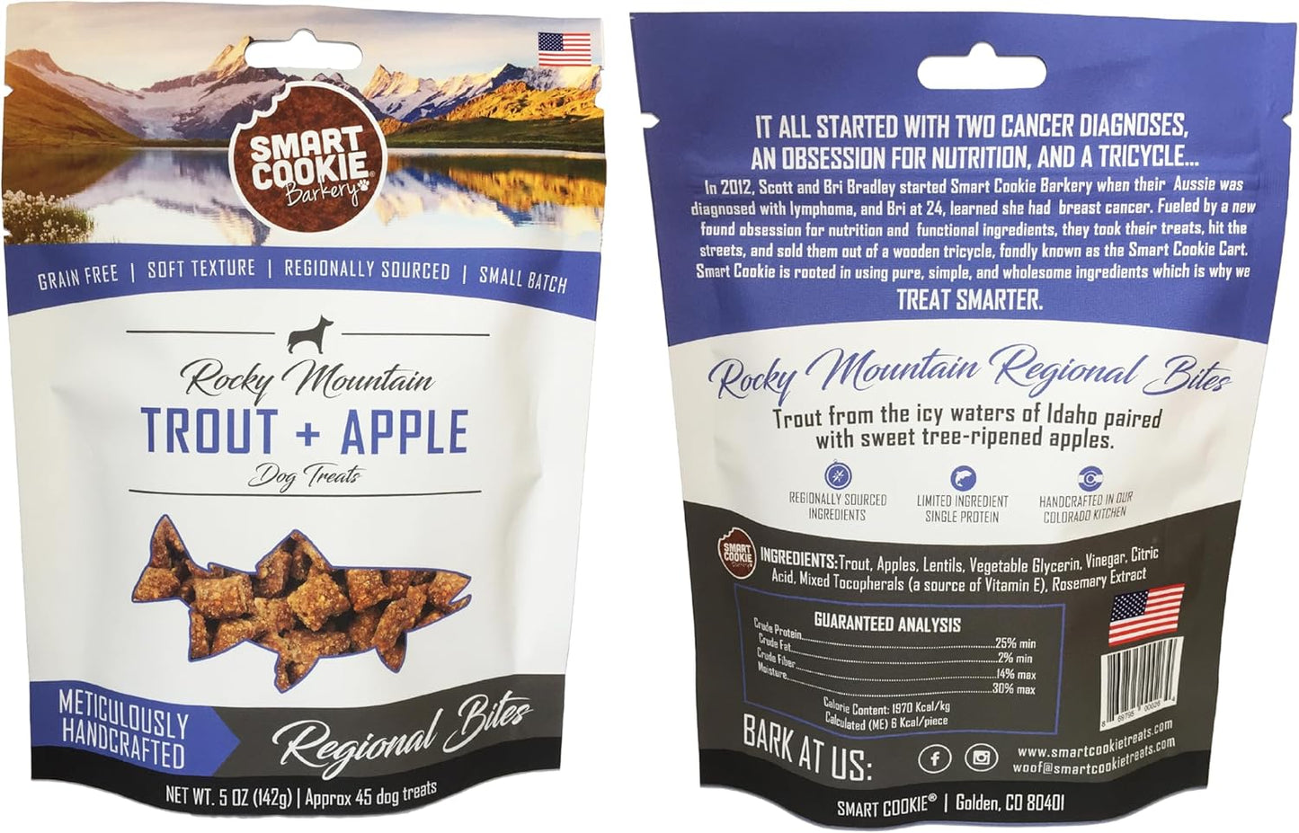 Smart Cookie All Natural Soft Dog Treats - 5 Flavor Variety Pack (5oz Each) - Healthy Dog Treats for Dogs & Puppies with Allergies, Sensitive Stomachs - Chewy, Grain Free, Made in USA