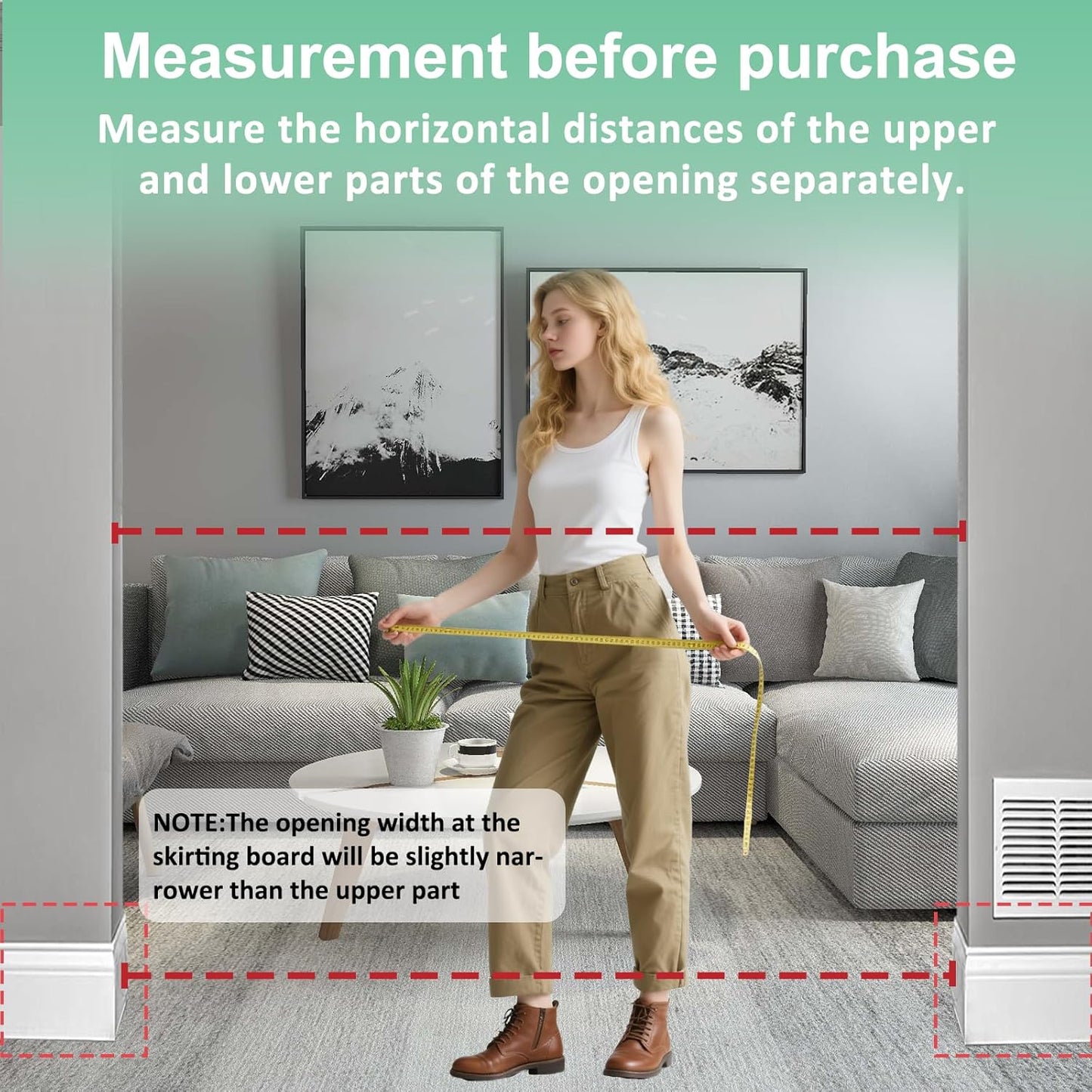 ALLAIBB Extra Wide Pressure Mounted Baby Gate Walk Through Child Kids Safety Toddler Tension White Long Large Pet Dog Gates with Extension for doorways Kitchen (52.76-57.48"/134-146cm)