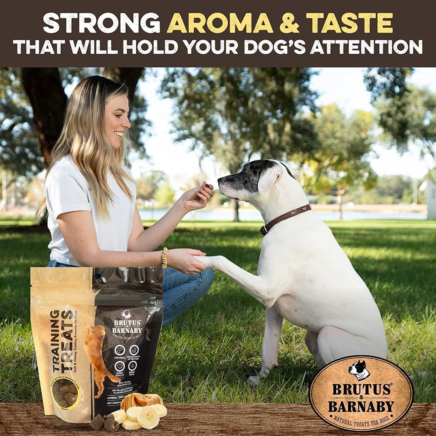 Training Treats for Dogs - Peanut Butter & Banana - All-Natural Healthy Low Calorie Vegan Treat - Great to Use for Rewards in Training Your Puppy Or Dog