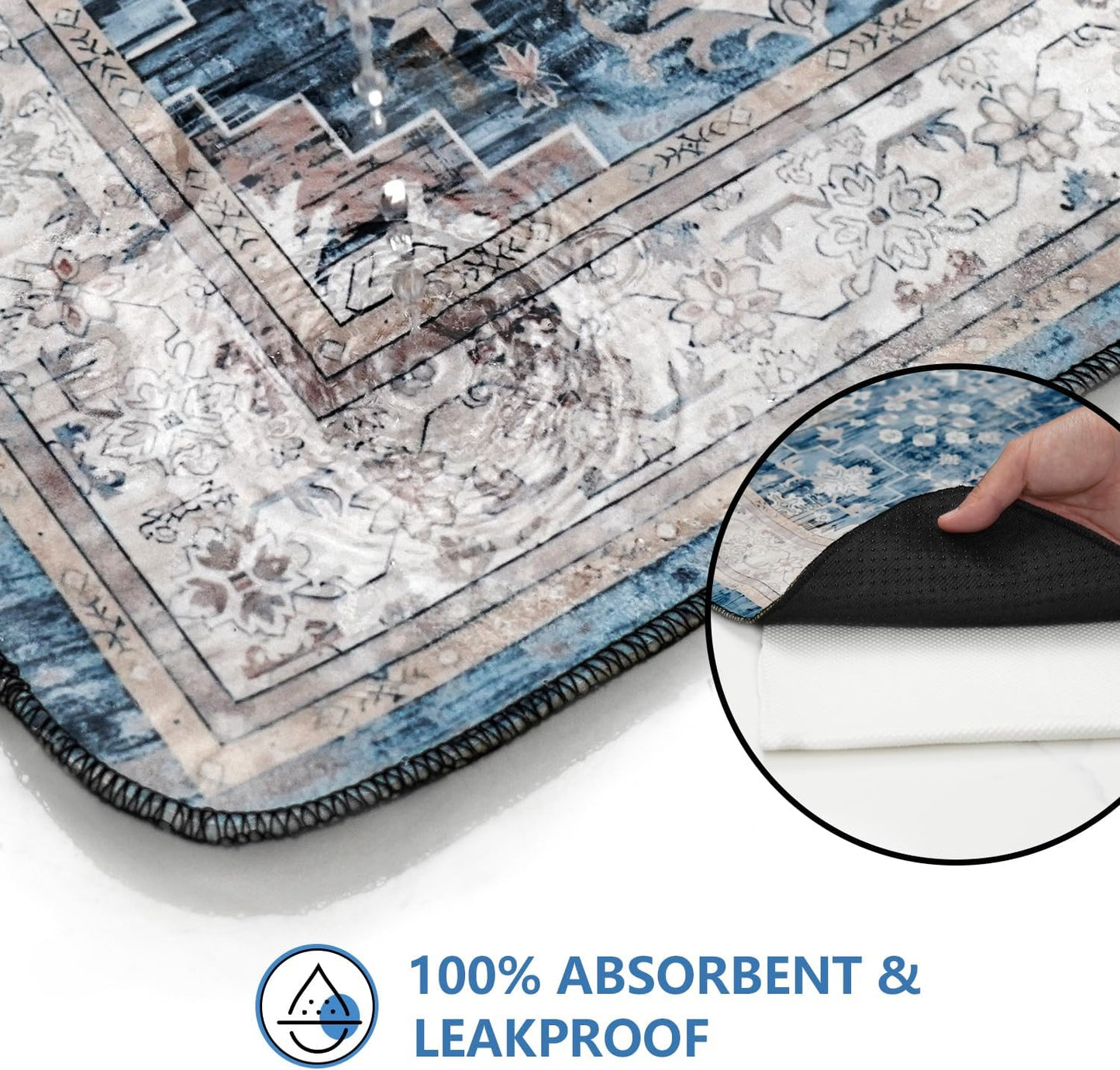 Washable Pee Pads for Dogs 2 Pack, Absorbent Reusable Puppy Pads Waterproof, Leakproof & Non-Slip Whelping Pad, Potty Training Pads for Dogs Playpen Mat 48x48