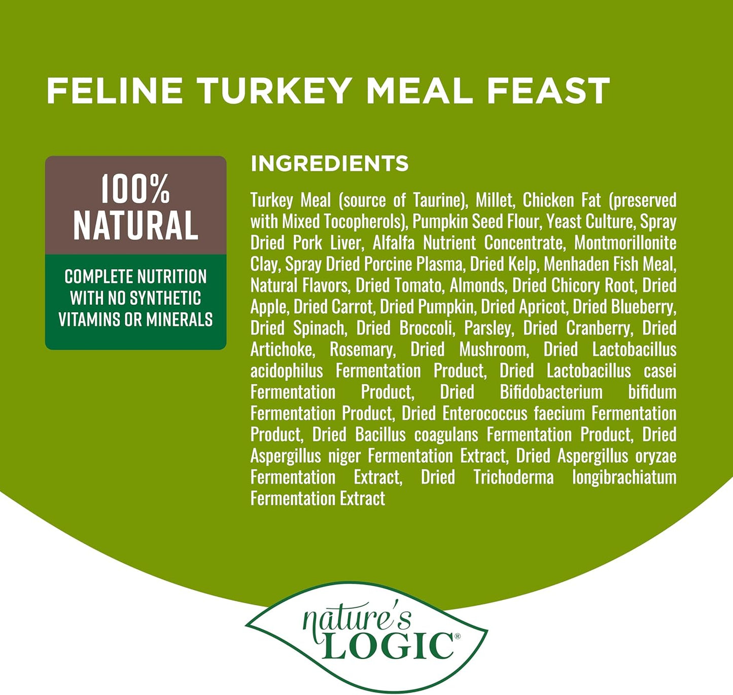 Nature's Logic Turkey Dry Cat Food (1 Pack), 15.4 lb