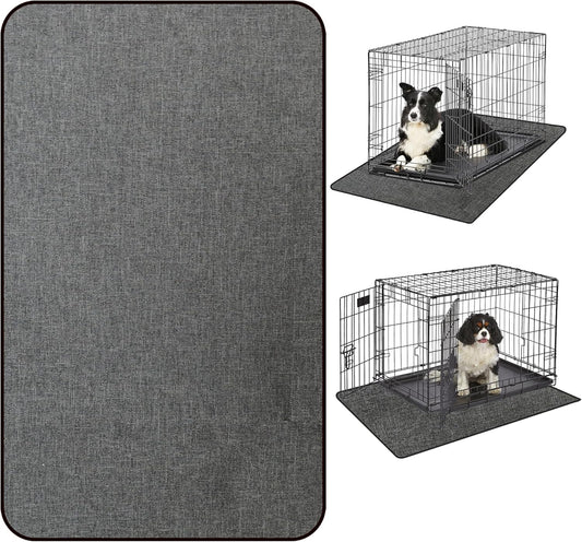 Dog Crate Mat Liner, Washable Pee Pads for Dogs, Absorbs Urine, Non-Slip, Waterproof Under Dog Crate Mat Floor Protector for Kennel Training, Protects Floors from wear and Scratches, (29"x48")