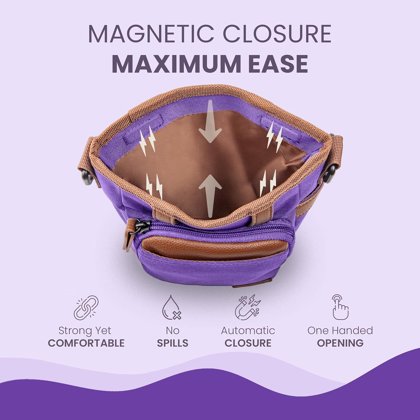 BEAU&FUR Dog Treat Pouch with Clicker for Training - Hands-Free Dog Treat Bag with Magnetic Closure, Built-in Poop Bag Holder Pocket