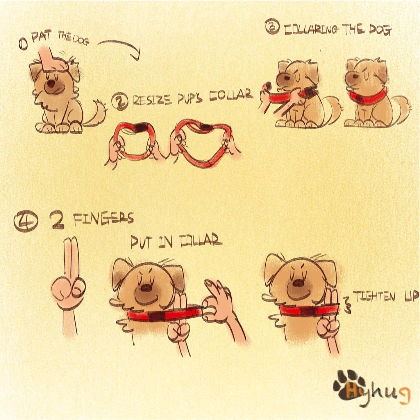 Hyhug Dog Collar for Large Dogs, Heavy Duty Blue| Quick Release Nylon Buckle Collar, Adjustable & Durable Pet Supplies for Boy & Girl Dogs (Large, Bright Blue)