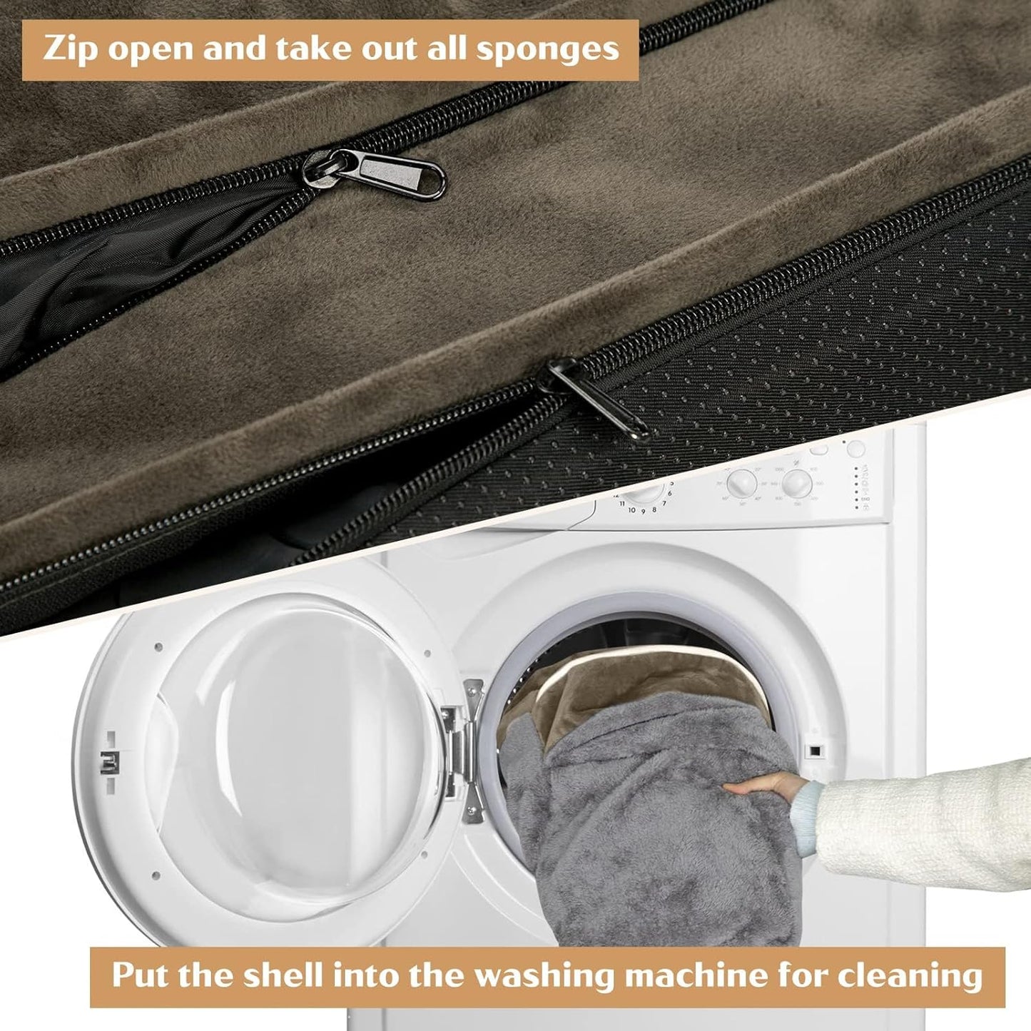 Comfort Expression Small Dog Beds Waterproof Orthopedic Foam Dog Sofa Beds for Medium Dogs Comfy Pet Bed with Washable Removable Cover & Non-Slip Bottom(Small,Dark Green)