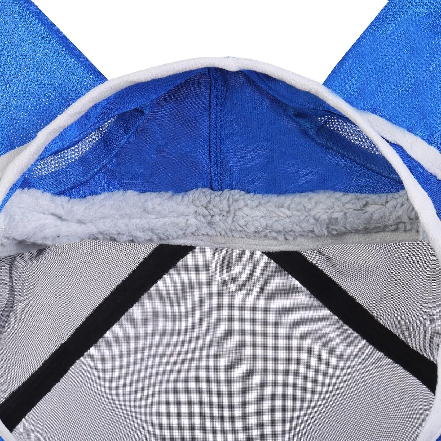 Harrison Howard Pro Luminous Horse Fly Mask Standard with Ears UV Protection for Horse Signature Blue Large Full Size