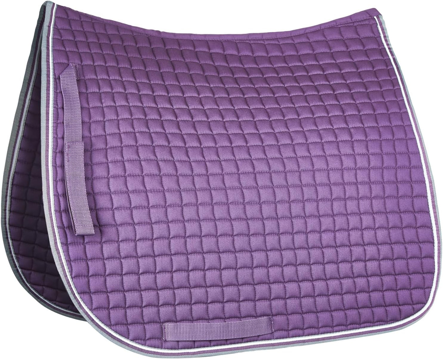 HORZE Adepto Quilted Quick-Dry Dressage Saddle Pad for Horses with Two-Tone Trim