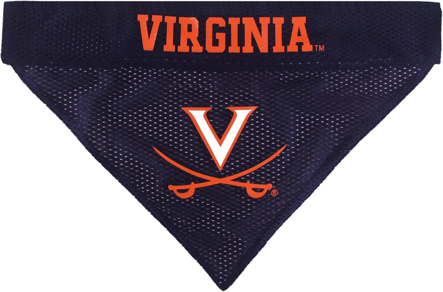 Pets First Collegiate Pet Accessories, Reversible Bandana, Virginia Cavaliers, Small/Medium