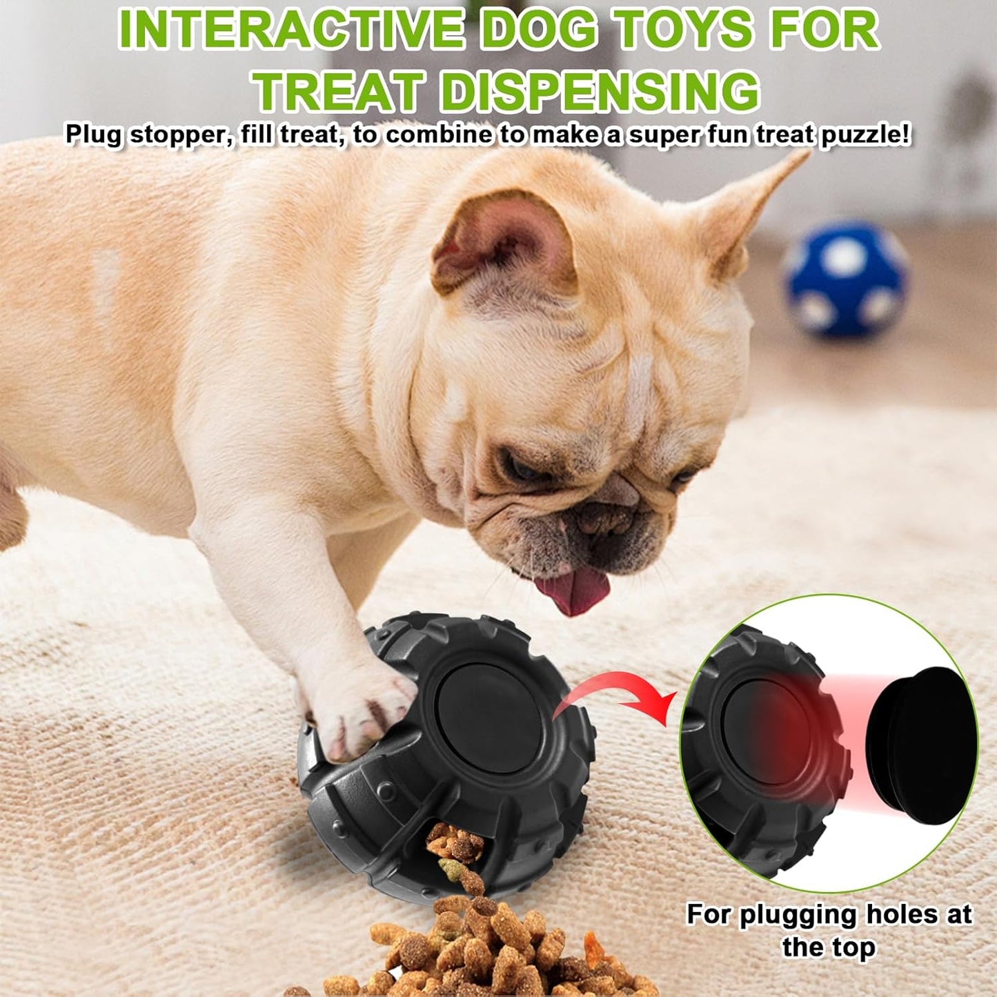 Yipetor Dog Toys, Power Chewer, Filled and Frozen Dog Food, Long-Lasting Dog Toys to Keep Dogs Distracted Busy (Summer Large)
