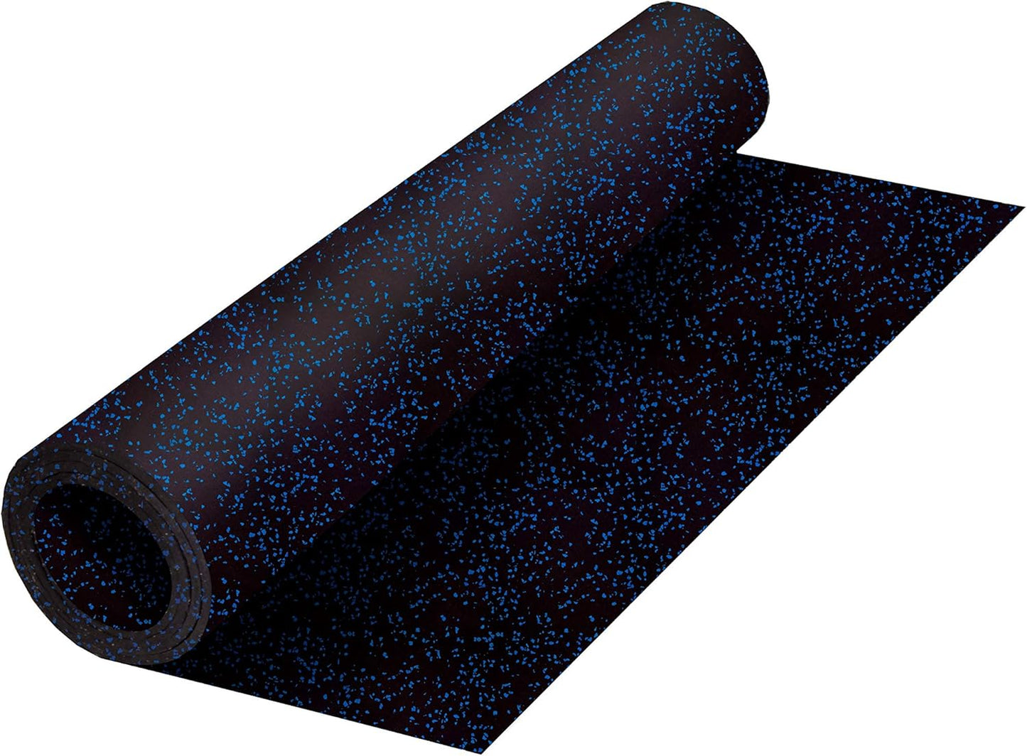 Playsafer Genaflex Rubber Gym Floor Mat, Heavy Duty Commercial Protective Gym Flooring Roll - 8mm Thick (10% Blue, 4' X 4')