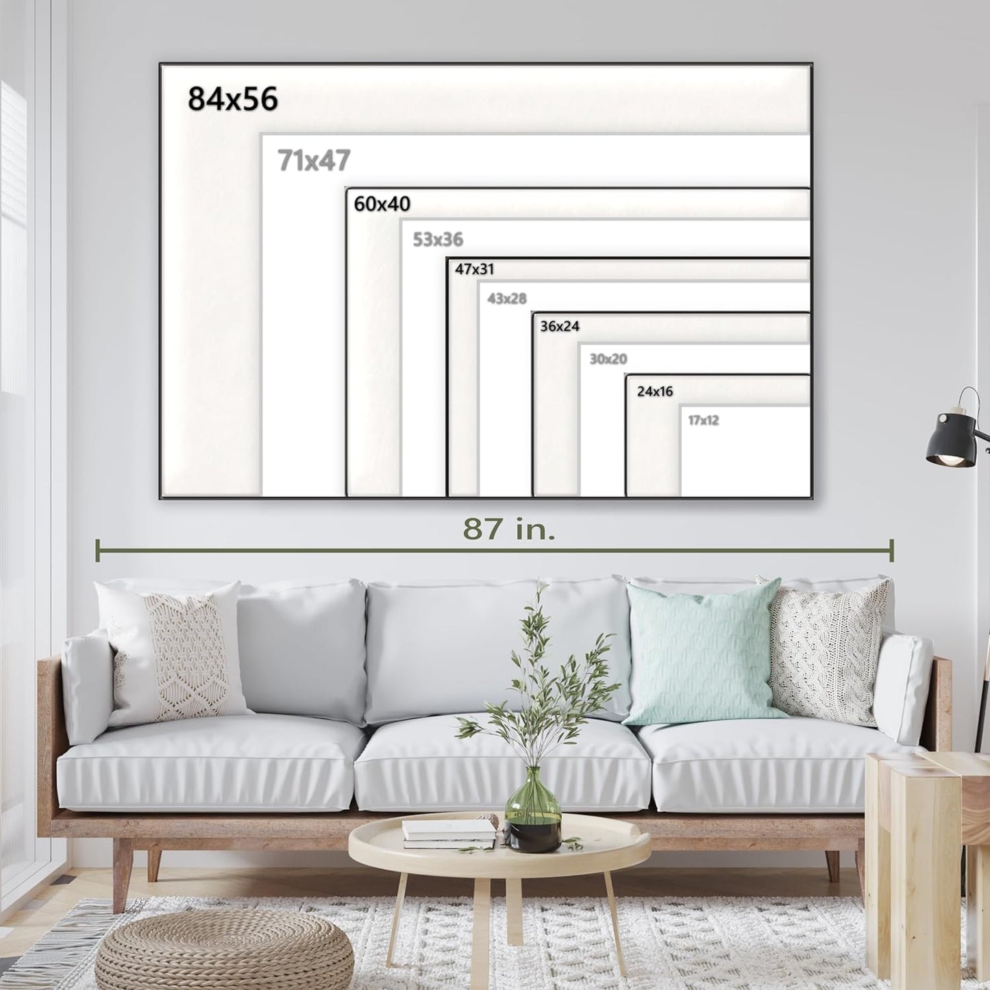 Nature Wall Art Prints - Ocean Forest Mountain Lake Canvas Landscapes - Small to Extra Large Living Room Bedroom Kitchen Bathroom Décor (Sandy Ocean Beach, 16L" x 24W")