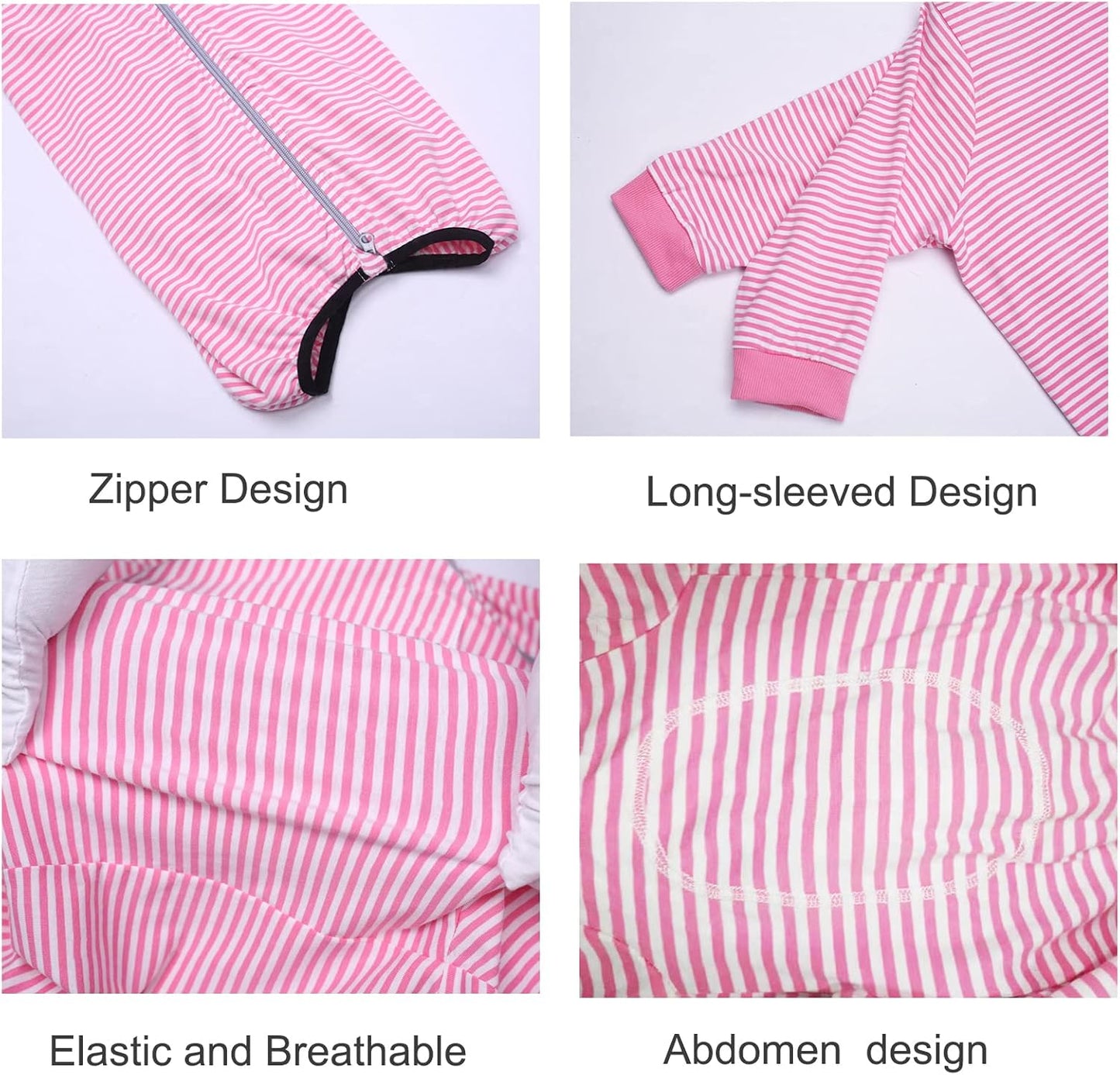 Yeapeeto Dog Onesie Surgery Recovery Suit for Large Medium Bodysuit Dogs Pajamas PJS Full Body for Shedding, Prevent Licking, Wound Protection, Cone Alternative (2XL, Pink)