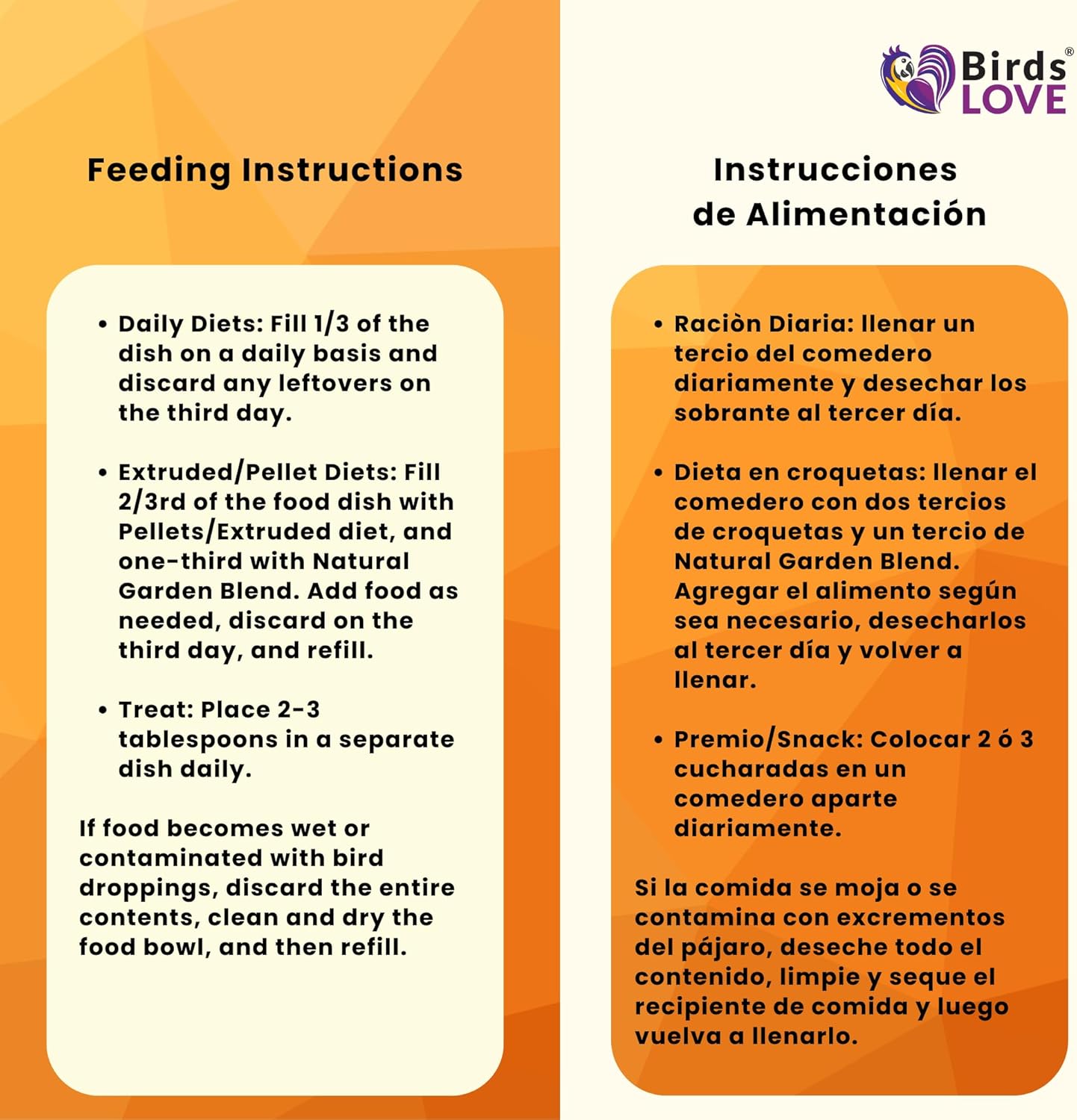 Birds LOVE All Natural Garden Blend Bird Food for Medium Birds - Cockatiels, Green Cheek Conures, Ringneck Parakeets and Small Quakers 2lb