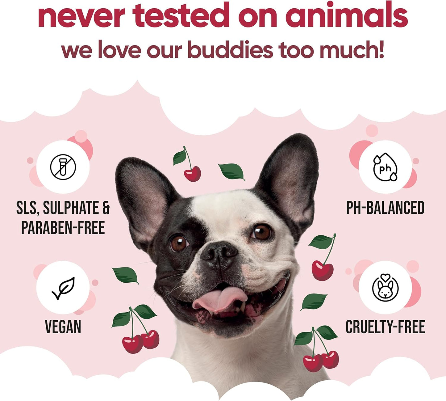 Black Cherry Dog Conditioner (16.90oz) Made with Aloe Vera, Argan Oil & Pro Vitamin B5 | Detangle Matted Coats & Relieve Sensitive & Itchy Skin, Suitable for Puppies from 8 Weeks, Vegan