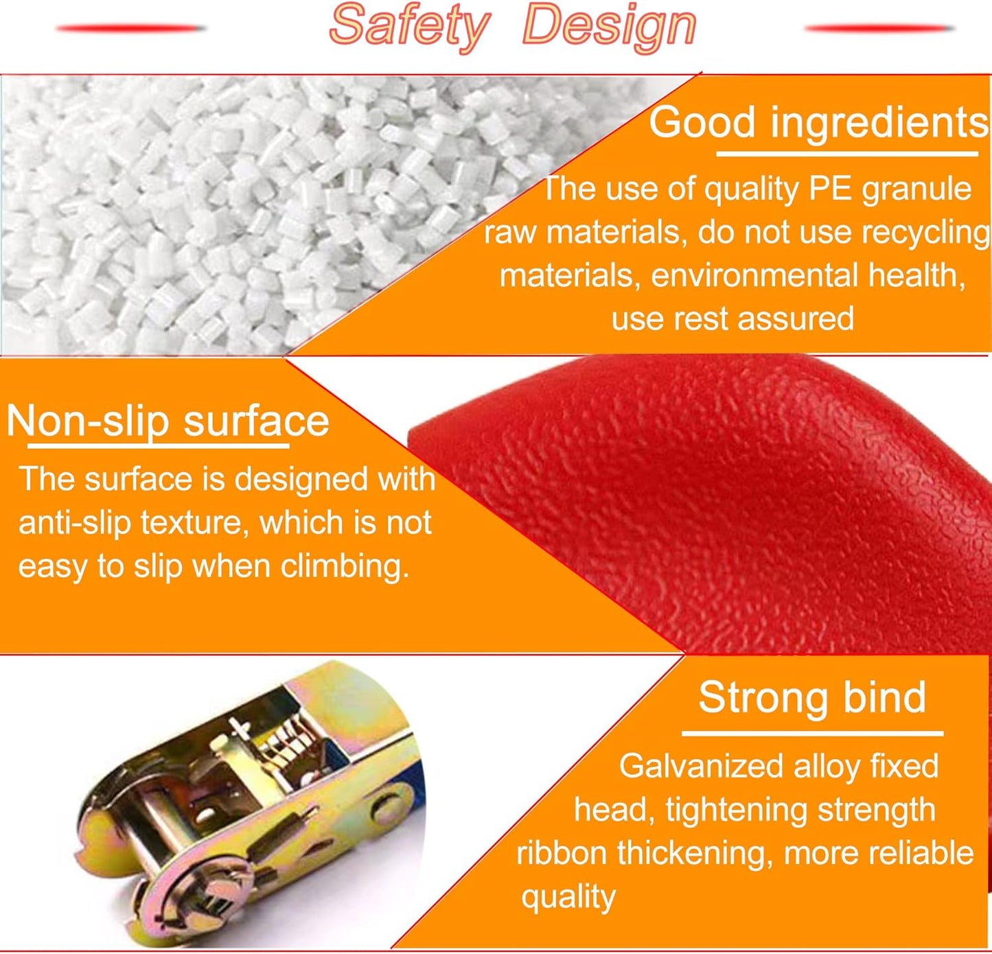 KINSPORY 16PC Tree Climbing Holds and 6pc Tree Ratchet Straps Climber Kit, Oversized Pig Nose Climb Rock Holds Kit for Outdoor Ninja Warrior Obstacle Course Training