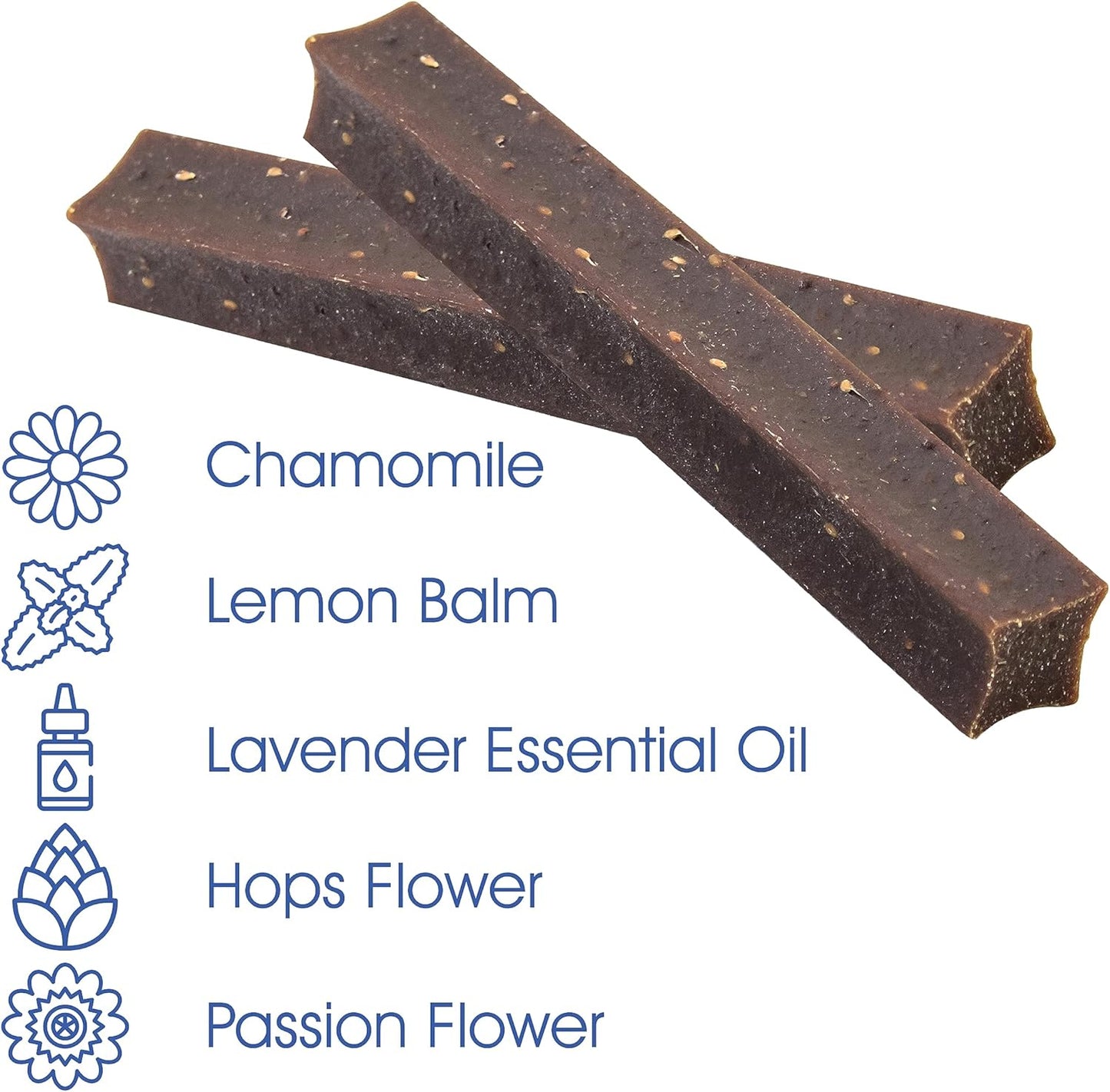 Get Naked Calming Dental Sticks for Dogs – Grain-Free Chicken Flavor, Anxiety Relief with Chamomile, Passion Flower, No CBD, Tartar Control, Gluten-Free – Large Sticks 6.6 oz Bag