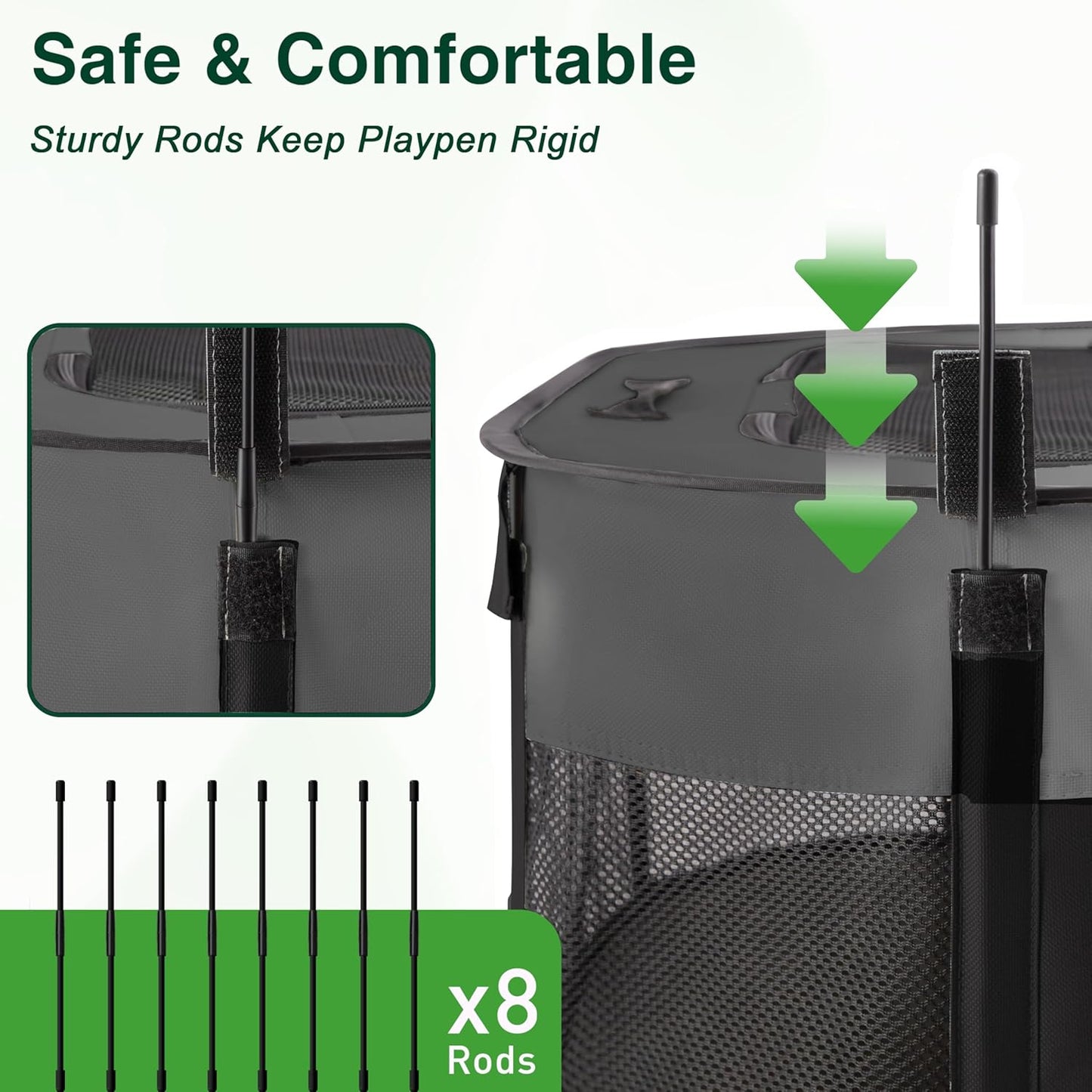 Love's Cabin Small Dog Tent Crates Cage Indoor/Outdoor, Portable Exercise Playpen for Dog and Cat, Foldable Pop Up Dog Kennel Playpen with Carrying Case (Grey)