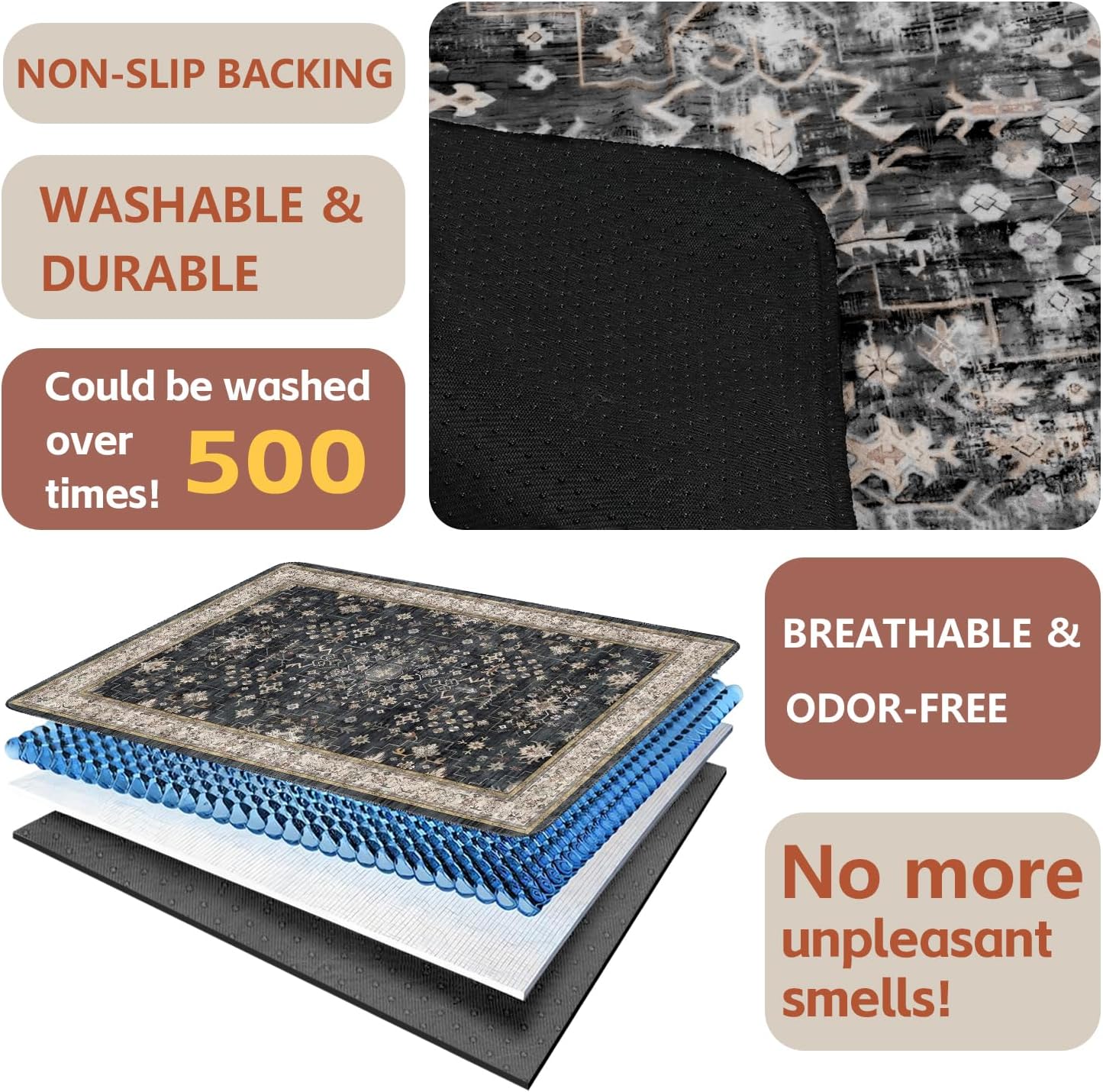 Washable Pee Pads for Dogs 2 Pack, Absorbent Reusable Puppy Pads Waterproof, Leakproof & Non-Slip Whelping Pad, Potty Training Pads for Dogs Playpen Mat 24x36