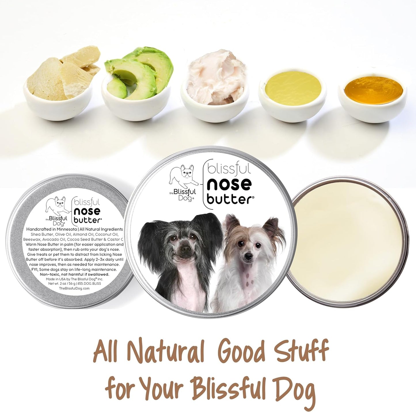 The Blissful Dog Chinese Crested Unscented Nose Butter, 2-Ounce