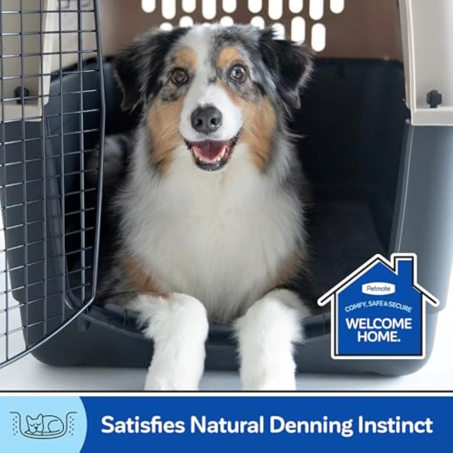 Petmate Sky Kennel - For Air and Travel, Airline Compliant Dog Crate for Pets up 15-30 lbs, Heavy Duty Dog Kennel, Made in the USA- 28 Inches