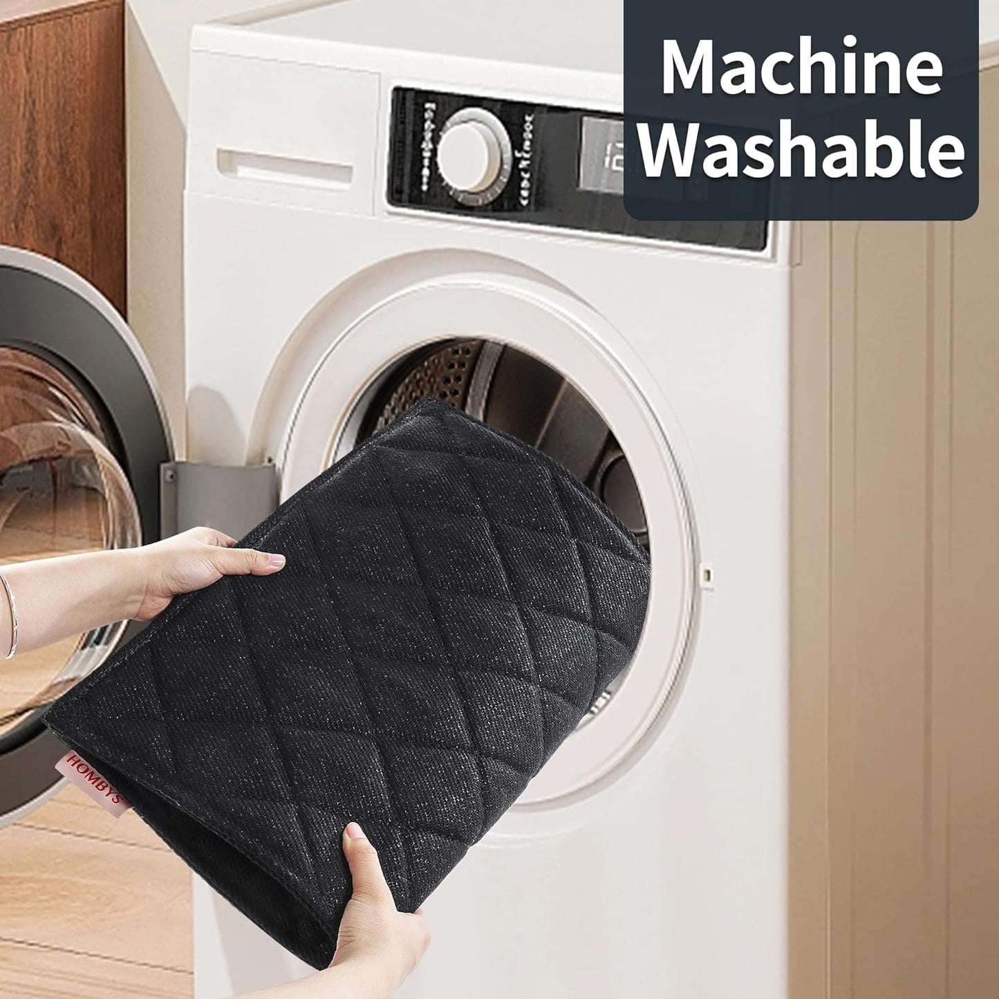 MABOZOO Indestructible Dog Beds - Chew Proof Crate Pad for Aggressive Chewers, Machine Washable Quilted Mat, Durable for Extra Large Dogs, Black Kennel Pad (36x57 in)