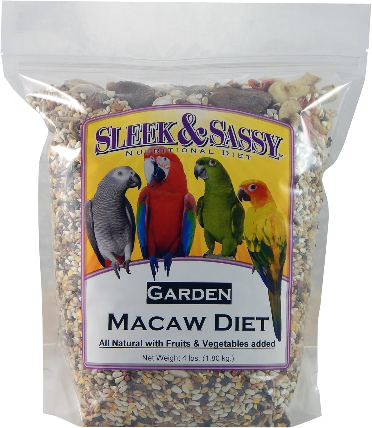 SLEEK & SASSY Garden Macaw Parrot Food (4 lbs.)