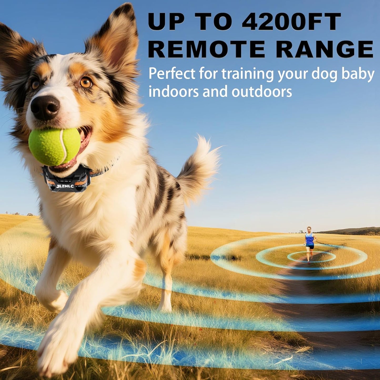 Dog Shock Collar - 4200FT Dog Training Collar with Remote Innovative IPX7 Waterproof with 4 Training Modes,Vibration and Shock,Rechargeable E-Collar for All Breeds