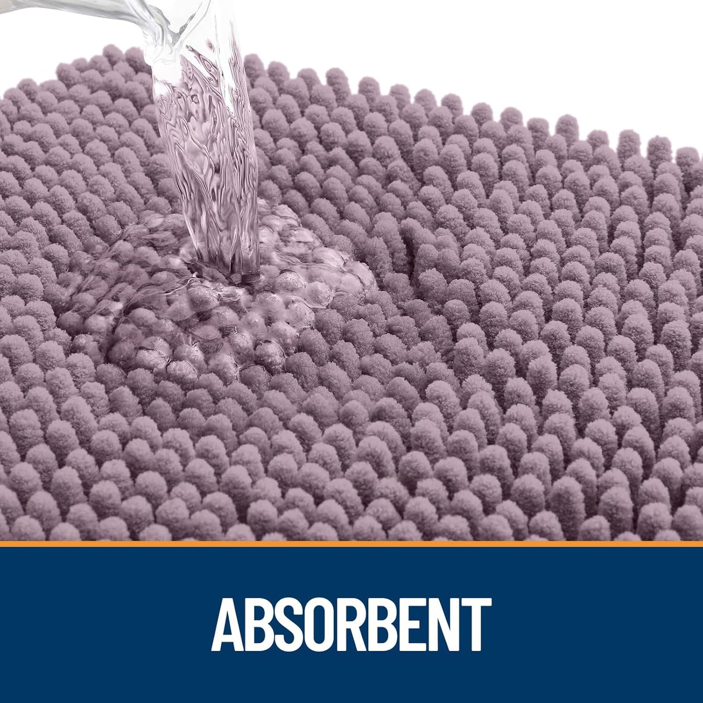 OLANLY Dog Door Mat for Muddy Paws 70x46, Absorbs Moisture and Dirt, Absorbent Non-Slip Washable Doormat, Quick Dry Chenille Mud Mat for Dogs, Entry Indoor Entryway Carpet for Inside Floor, Deep Plum