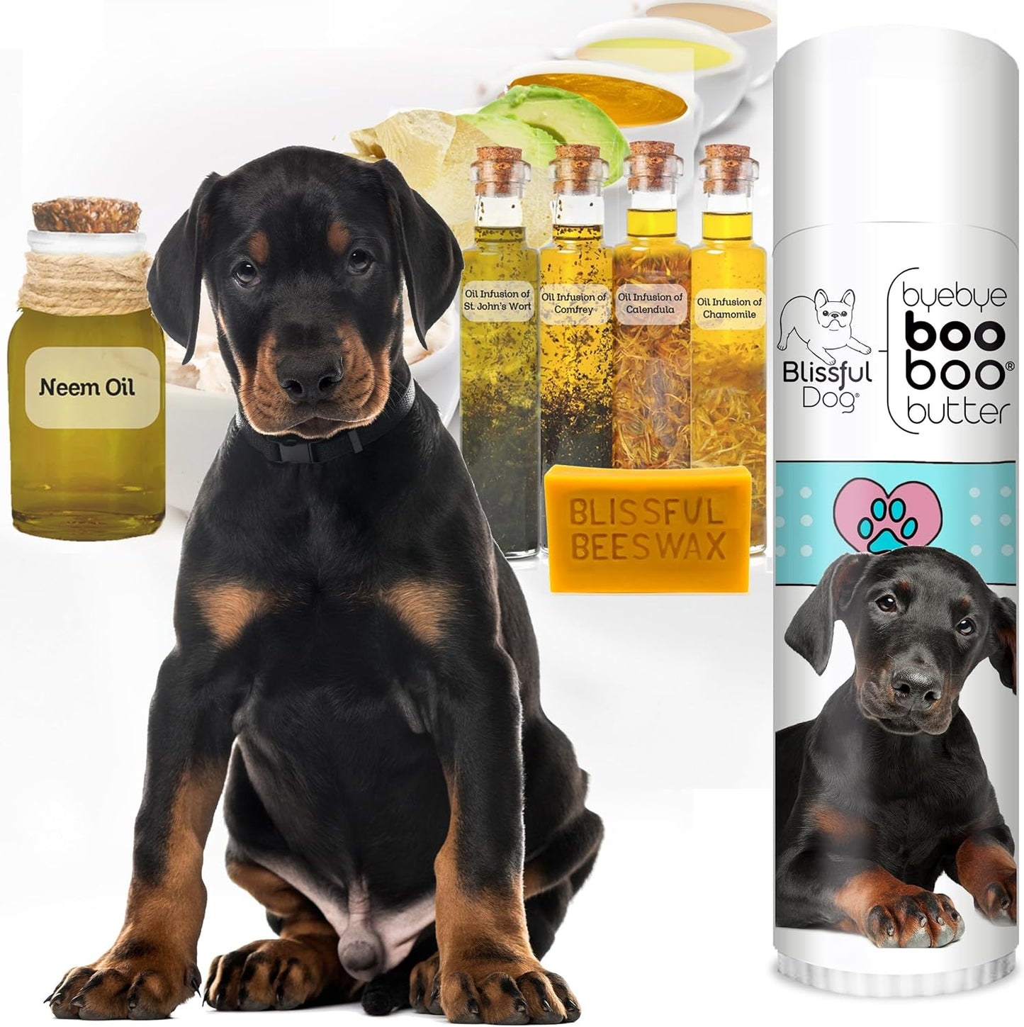 The Blissful Dog Doberman Pinscher Boo Boo Butter, 0.50-Ounce