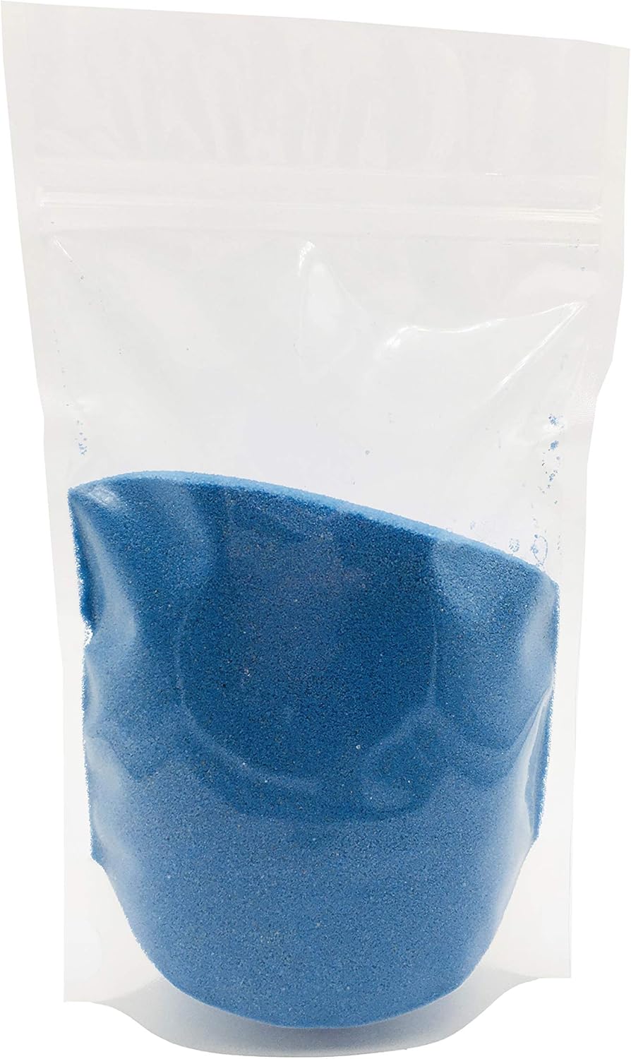 Sky Blue Sand - Fine Sand for Zen Garden, Resin Incense Burner, Smudge Bowl, Ritual Incense, Cast Iron Cauldron, Unity Ceremony, Sensory Bin Table, Mandala, Crafts by Alternative Imagination (1 Pound)