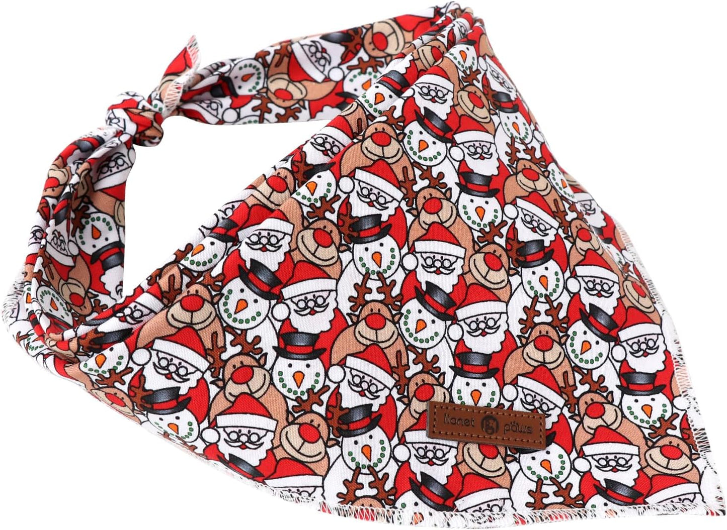 Lionet Paws Christmas Dog Bandana for Small Medium Large Dogs,Moose Dog Kerchief Washable Dogs Triangle Bibs Scarf for Girl or Boy