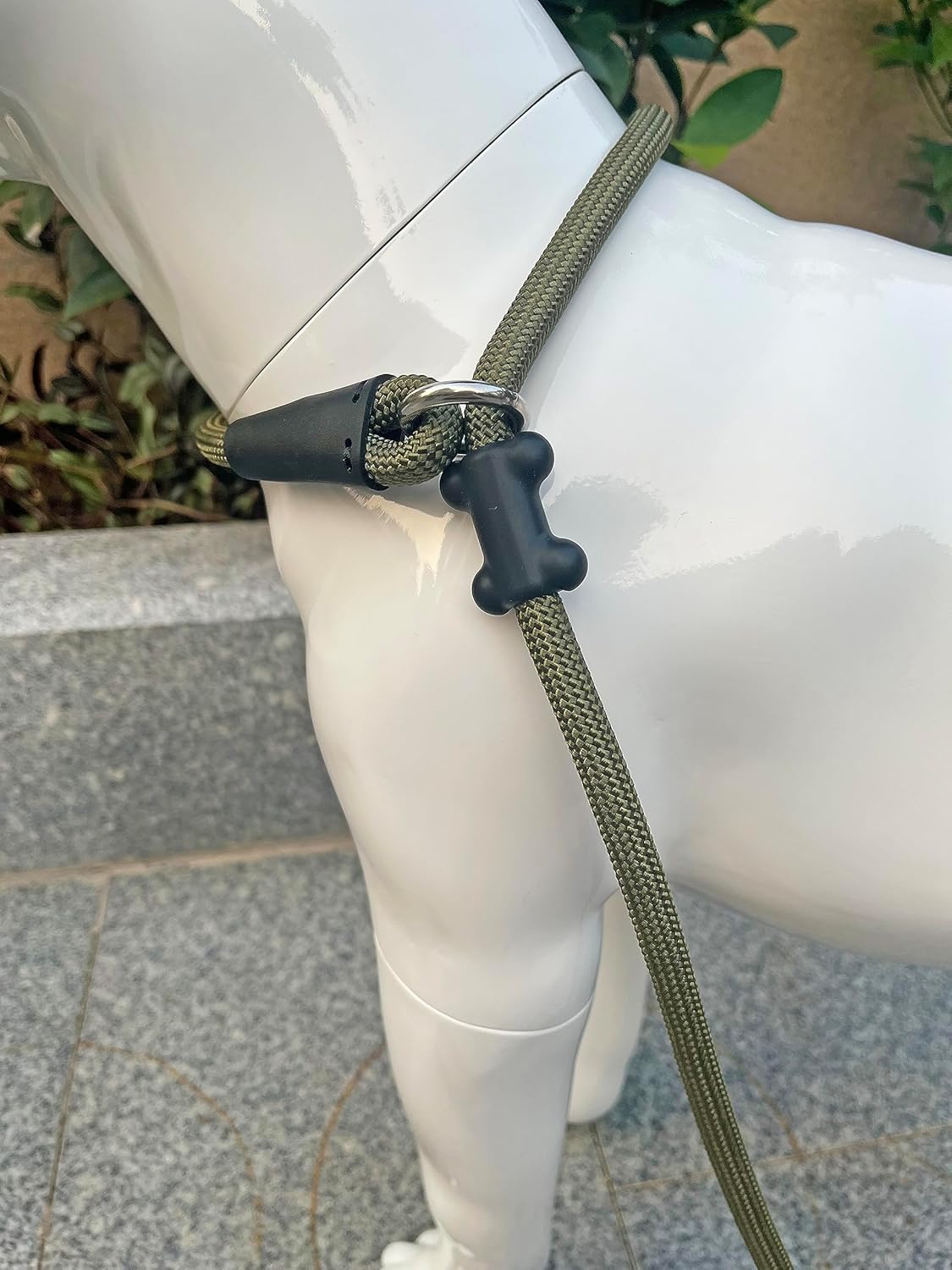 Slip Lead Dog Leash，Strong Nylon Rope Leash and Padded Handle,No Pull Outdoor Walking Training Lead for Small Medium Large Dogs(Army Green,1/2"×4ft)