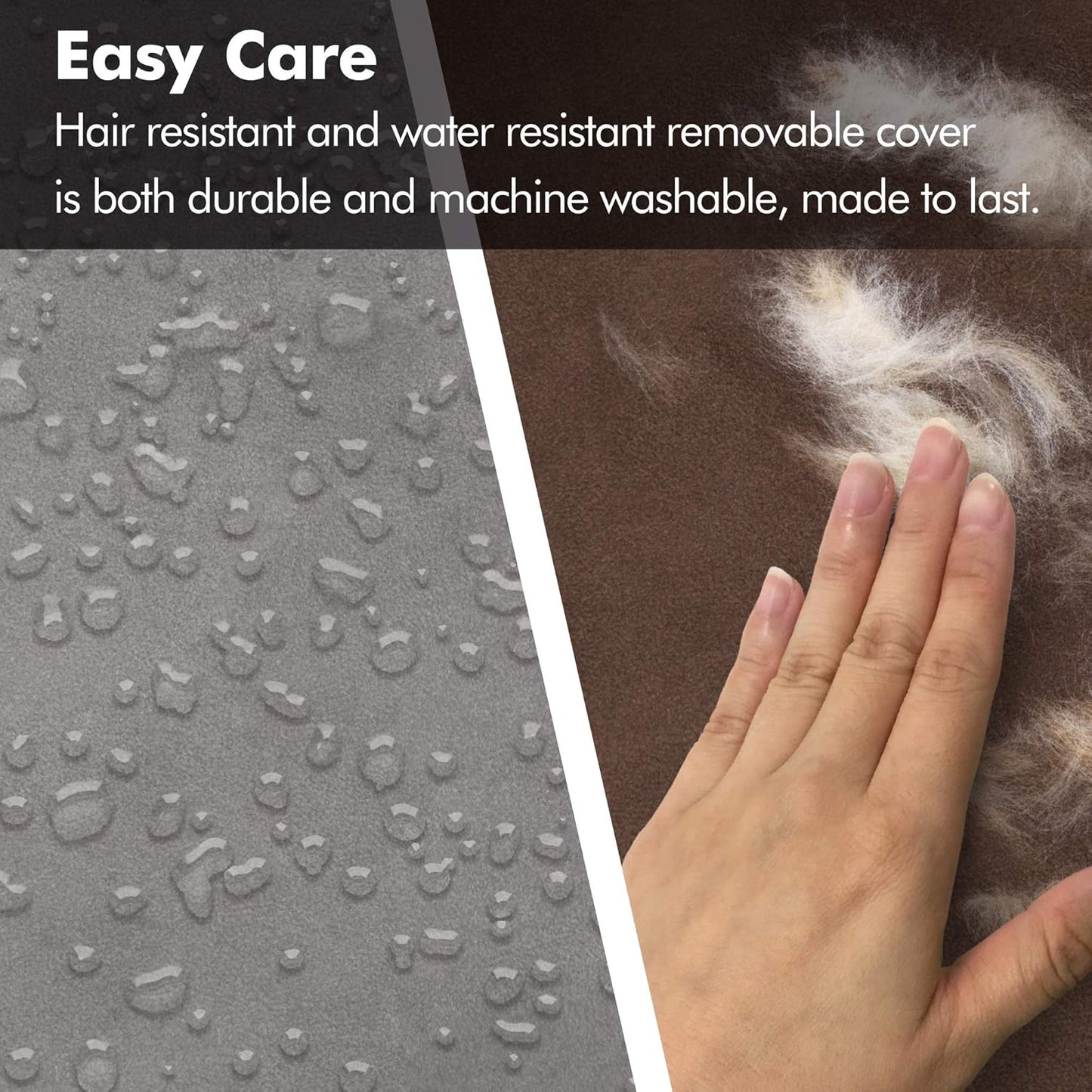 Friends Forever X-Large Dog Bed, Orthopedic Dog Sofa Memory Foam Mattress, Calming Dog Couch Bed, Wall Rim Pillow, Water Resistant Liner, Washable Cover, Non-Slip Bottom, Chester, X-Large Khaki Beige