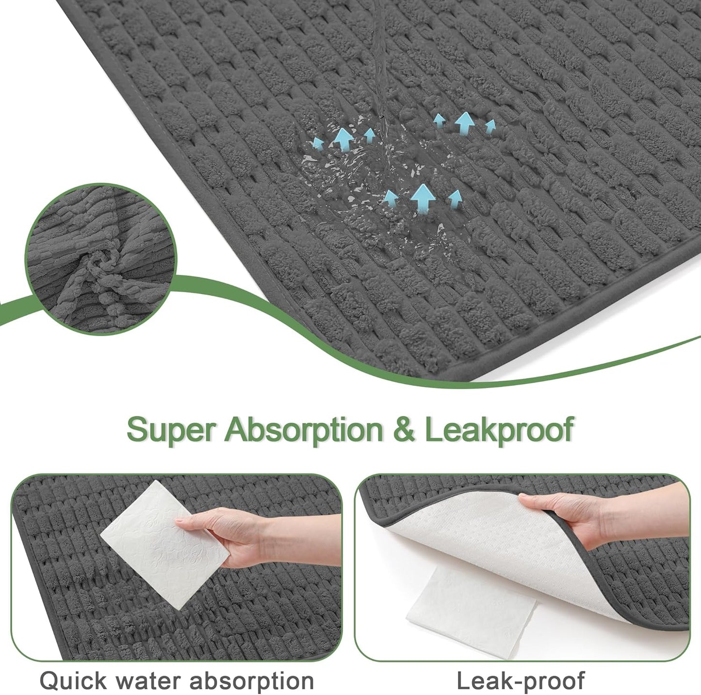 Washable Pee Pads for Dogs, 2 Pack Reusable Puppy Pads Dog Pads, Non-Slip Dog Pee Pads, Leakproof Pet Pee Pads Wee Wee Pads for Dogs. (Dark Grey, 36"x40"(Pack of 2))