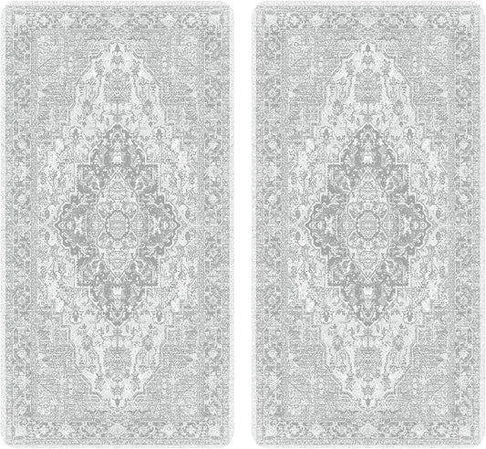 nunubaby Washable Pee Pads for Dogs, Stylish, Non-Slip and Leak-Proof Pee Pads. Reusable Potty Pads for Dogs for Crates and Floors.(Gray/Geo, 24" x48")