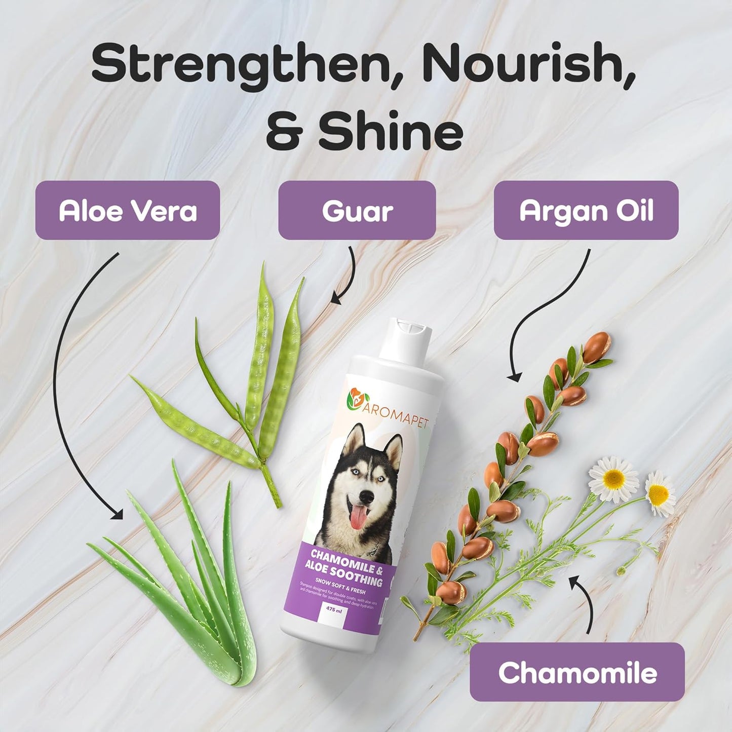 Sensitive Care -Tangle-Free-Silky Shine Softening and detangling Shampoo, Delicate Coat Clean & Odor Control Shampoo – Advanced Shine Formula for Dogs (Huskies, 16 Fluid Ounces)