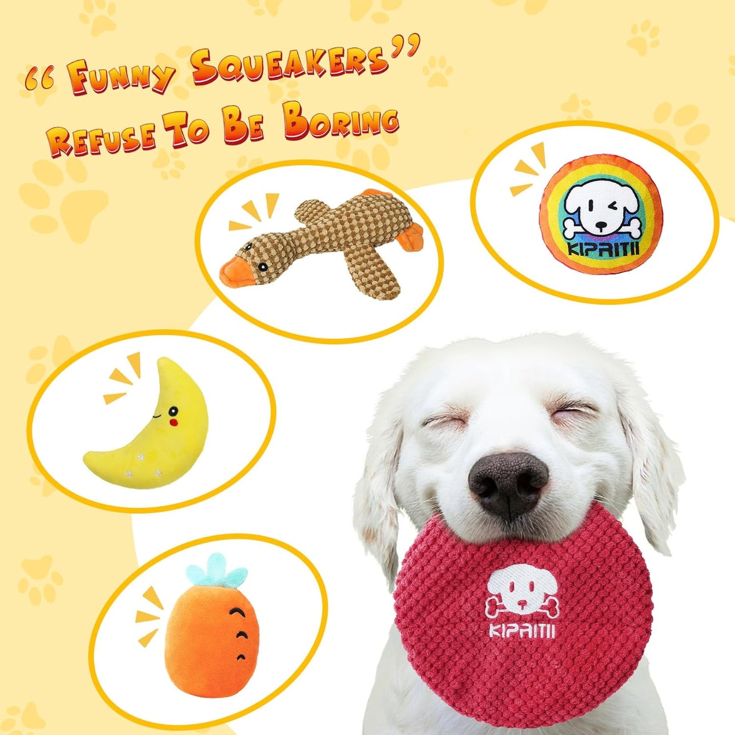 KIPRITII Puppy Teething Chew Toys -25 Pack Dog Chew Toys with Rope Toys, Dog Treat Balls & Squeaky Toy for Puppy and Small Dogs