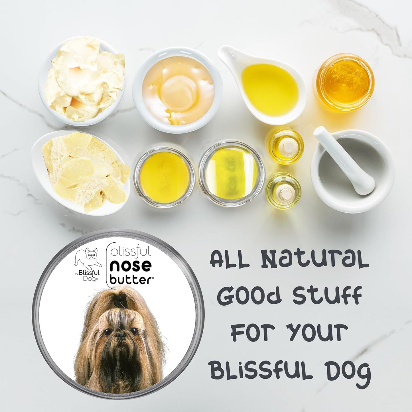 The Blissful Dog UNSC-SHIHTZU-16OZ Shih Tzu Unscented Nose Butter, 16-Ounce