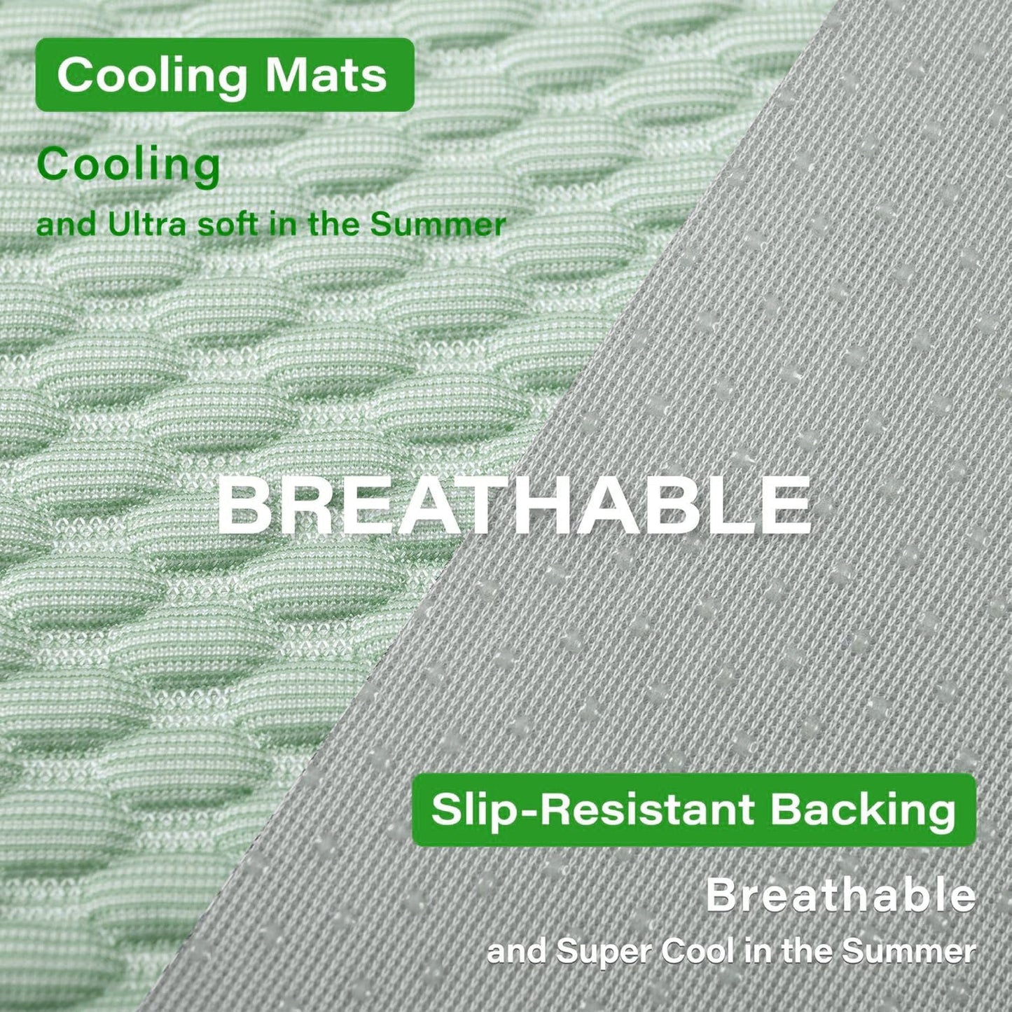 MICROCOSMOS Pet Cooling Mat & Sleeping Pad- Breathable Bubble Surface, EZ Clean. Keep Cooling for Pets, Kids and Adults in Summer.(Green, 48" x 24")