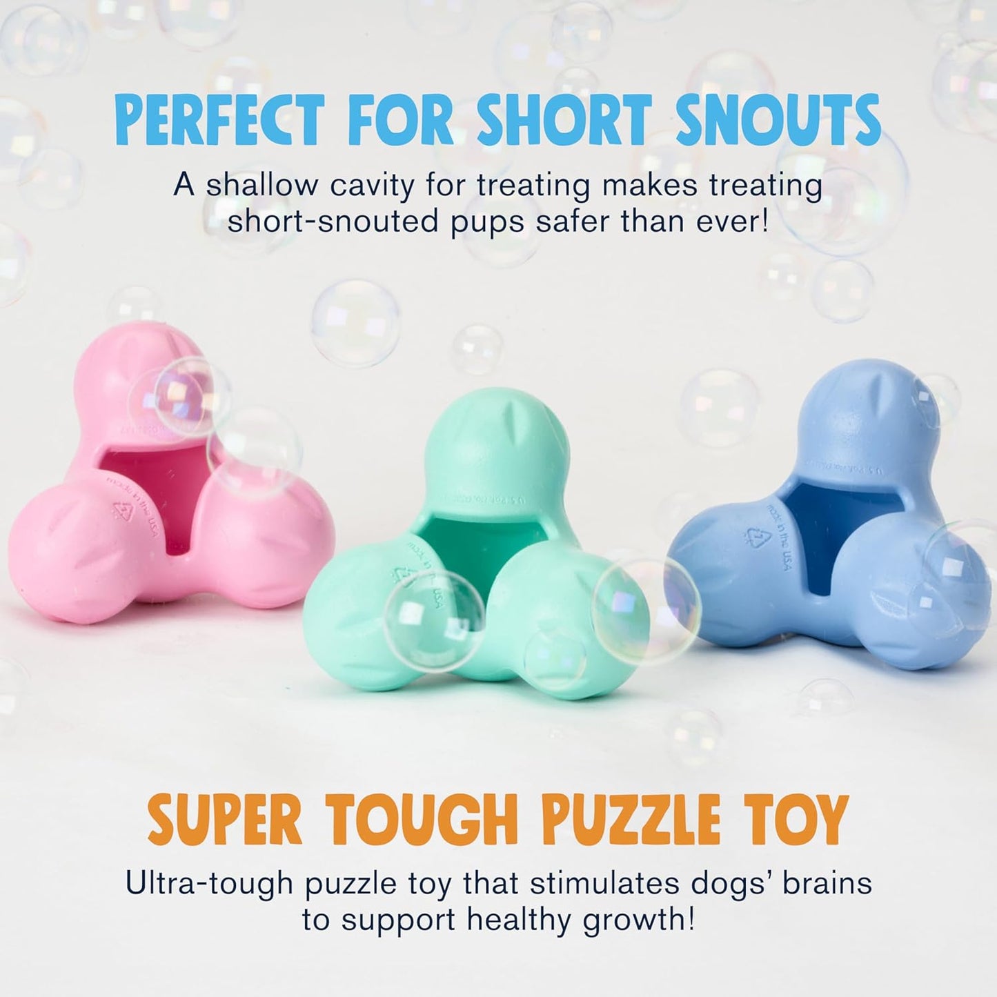 WEST PAW Zogoflex Tux Treat Dispensing Dog Chew Toy – Interactive Chewing Toy for Dogs – Dog Games for Aggressive Chewers, Fetch, Catch – Holds Kibble, Treats, Large 5", Mint