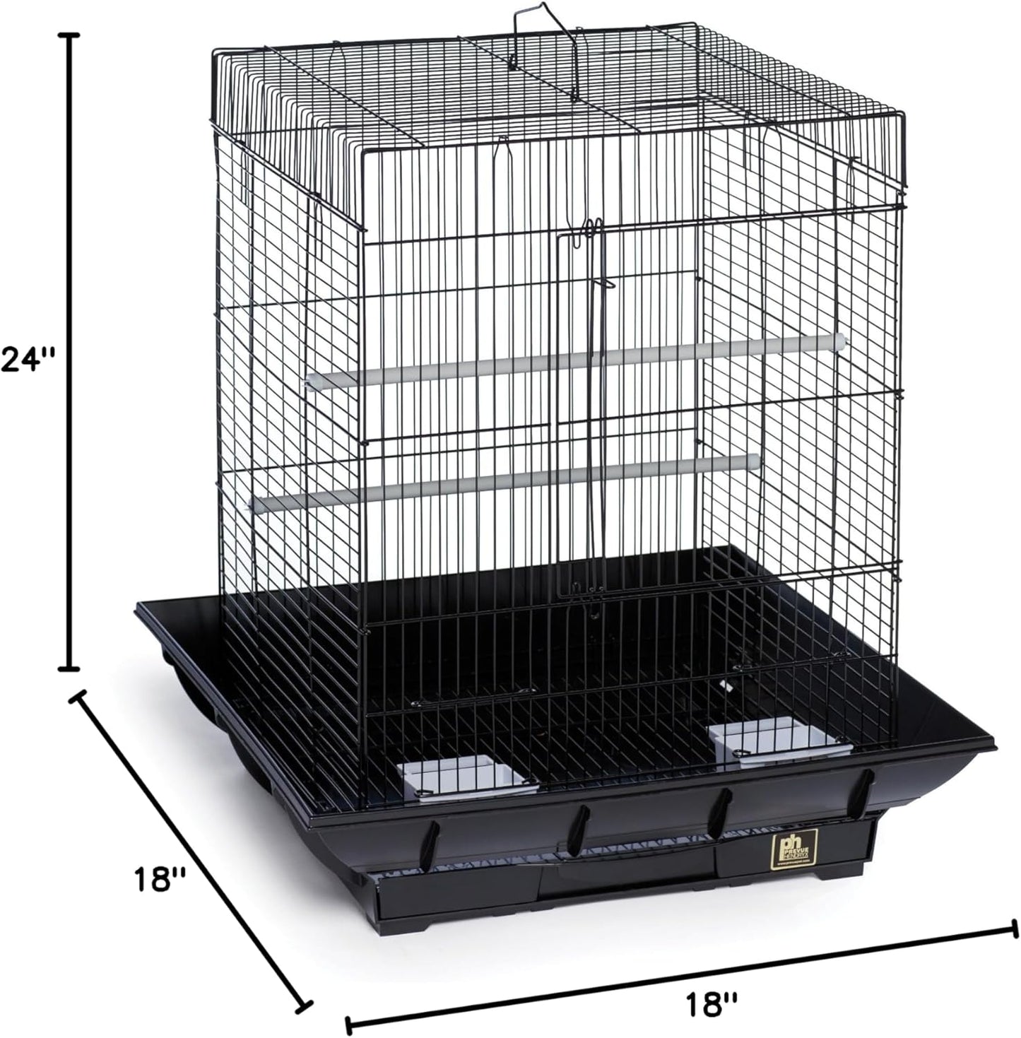 Prevue Hendryx SP850B/B Clean Life Cockatiel Cage, Black, 1/2"