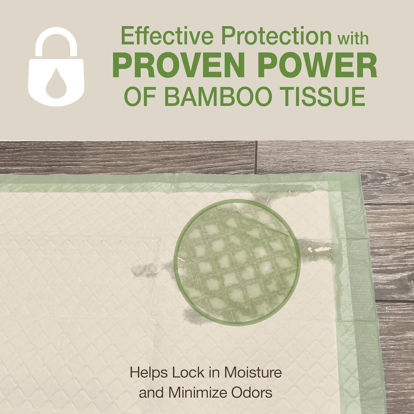 Four Paws Wee-Wee Superior Performance Bamboo Pee Pads for Dogs, Earth Friendly Dog & Puppy Potty Training Pads, Crate Liners, Housebreaking Supplies, 22" x 23" (100 Count)