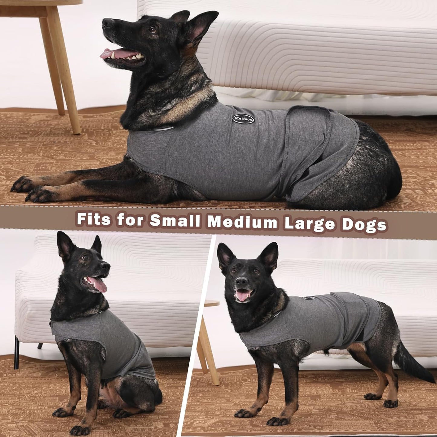 Dog Anxiety Vest - Thunder & Fireworks Calming Shirt for Dogs, Vet Visits & Separation - No Medicine or Training Required