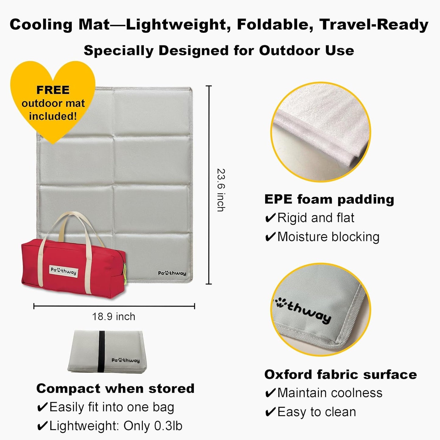 Dog Tent Cotton Fabric, Aluminum Poles and Camping Mat, Outdoor Weatherproof, Dog House Outdoor, Breathable with 2 Side Windows, Portable and Collapsible (Red, Small)