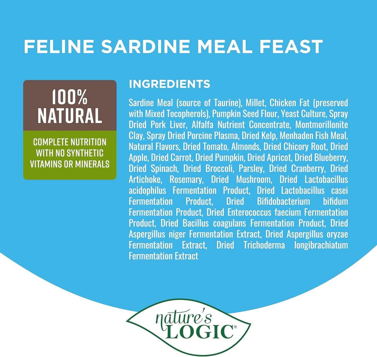 Nature's Logic Sardine Dry Cat Food (1 Pack), 15.4 lb