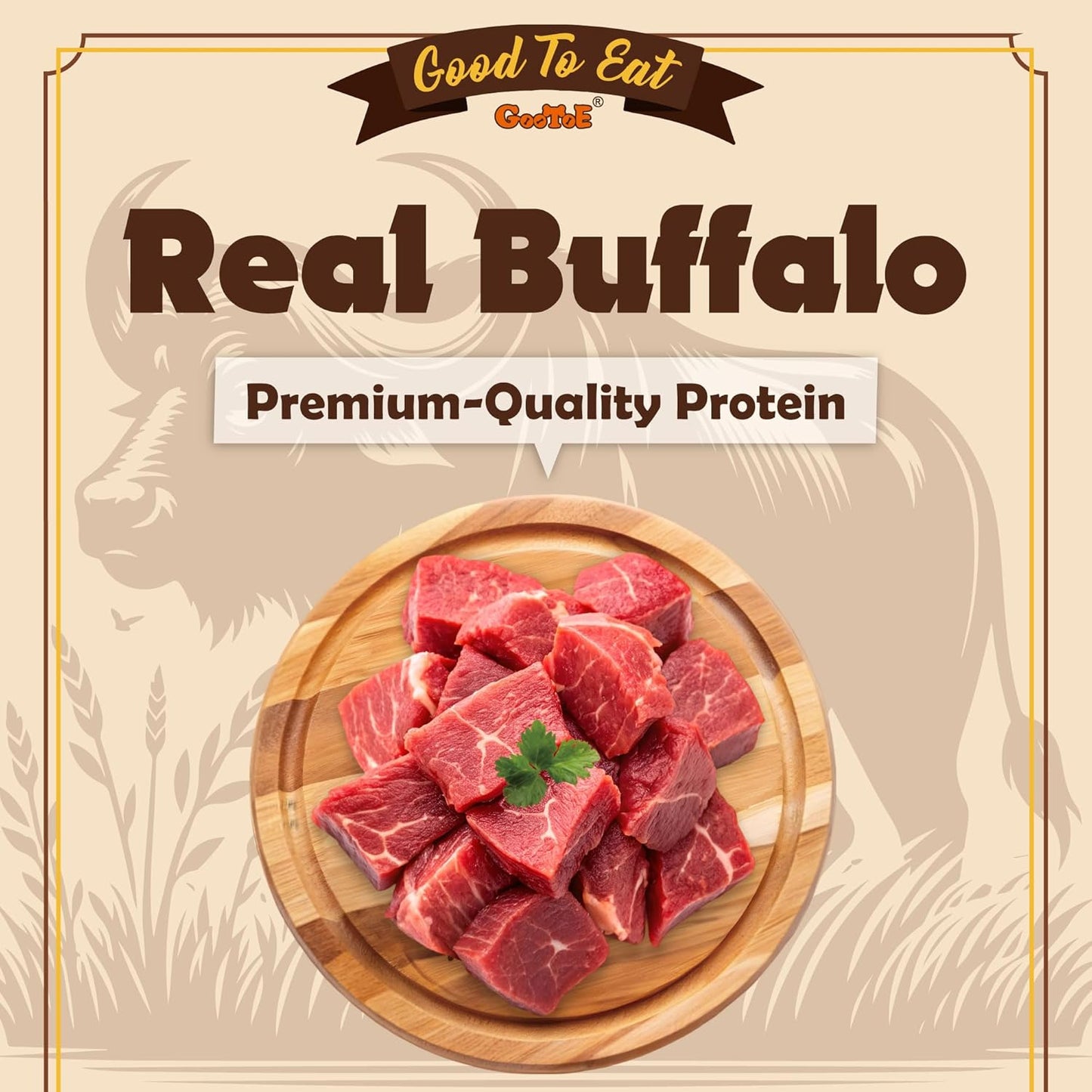 Gootoe Buffalo Dog Treats, Buffalo Bites Stick (Small) 8oz - Natural Low-Fat Chews for Training & Rewards, Limited Ingredient, Resealable Bag, Perfect for Small Dogs & Puppies